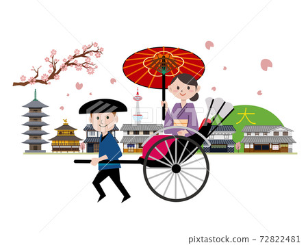 Kyoto sightseeing rickshaw 72822481