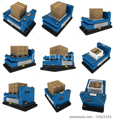 Automated guided vehicle (AGV) that transports materials and products in factories and warehouses 72825370