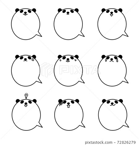 動物Fukidashi Set熊貓 動物Fukidashi Set熊貓 72826279
