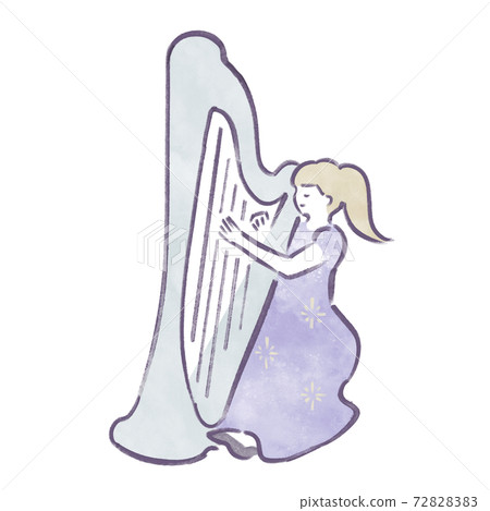 一個女人彈豎琴 72828383