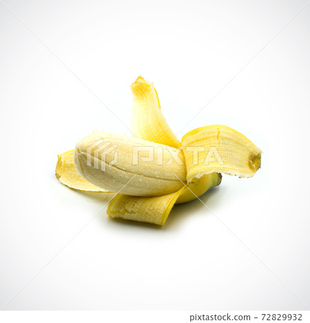 Peel the banana isolated on the white background. Peel the banana isolated on the white background. 72829932