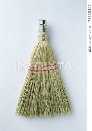 old sweeping broom , white background 72830306
