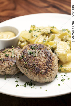 german frikadellen meatballs with creamy onion fried potatoes german frikadellen meatballs with creamy onion fried potatoes 72831080
