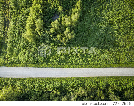 road and farmland aerial view road and farmland aerial view 72832606