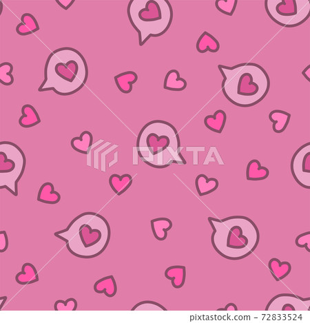Seamless pattern with hearts and speaking bubbles. Doodle for backgrounds and seamless prints. Vector illustration Seamless pattern with hearts and speaking bubbles. Doodle for backgrounds and seamless prints. Vector illustration 72833524