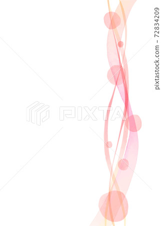 Beautiful pink watercolor wave line - Stock Illustration [72834209] - PIXTA