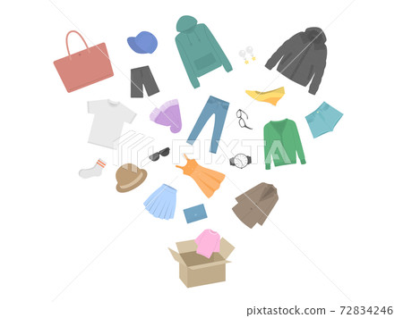 服裝從紙板冒出來的插圖 服裝從紙板冒出來的插圖 72834246