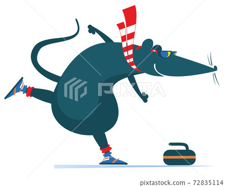 curling sport clipart cartoon