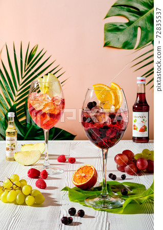 April 24, 2019, Minsk, Belarus - refreshing espresso and tonic summer drinks April 24, 2019, Minsk, Belarus - refreshing espresso and tonic summer drinks 72835537