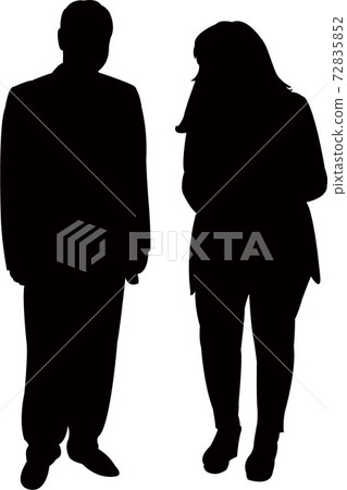 a couple body silhouette vector - Stock Illustration [72835852] - PIXTA