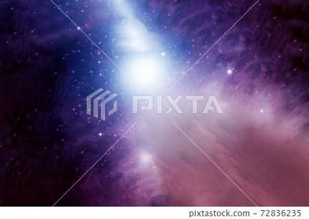 Colored beautiful galaxy. Elements of this image were furnished by NASA. 72836235