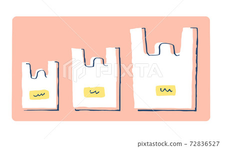 Plastic shopping bags of different sizes 72836527