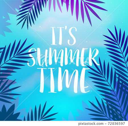 Summer Time and Summer Camp poster. Traveling... - Stock Illustration ...