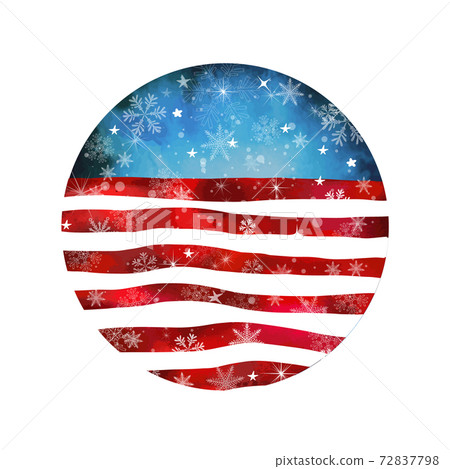 Grunge American flag background. Independence Day of America. Merry Christmas. Vector illustration 72837798