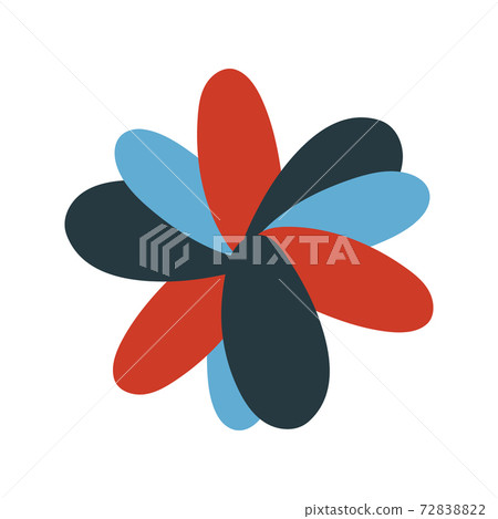 Colourful abstract symbol of flower 72838822