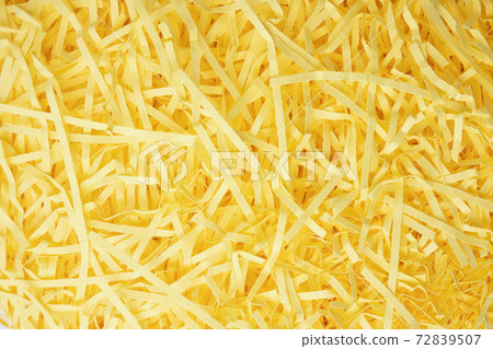 Abstract background with bright yellow wavy paper stripes. Abstract background with bright yellow wavy paper stripes. 72839507