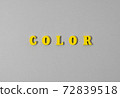 Abstract paper gray background with yellow wooden word. 72839518