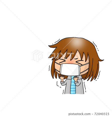 Girl who is likely to sneeze Girl who is likely to sneeze 72840315