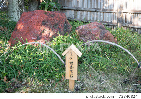 Famous stone garden Kiyosumi garden Sado red boulder Famous stone garden Kiyosumi garden Sado red boulder 72840824