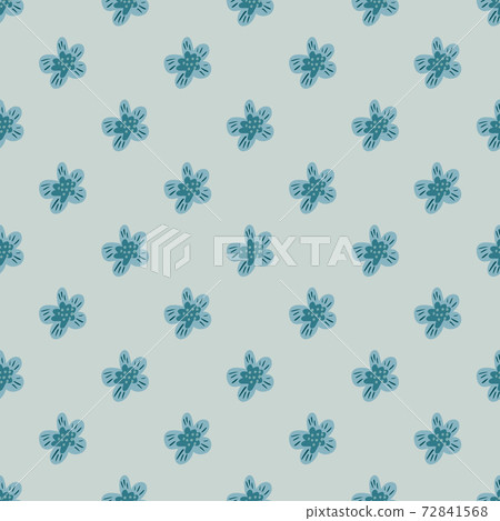Seamless pattern with cute little blue flowers ornament. Ditsy print in blue colors. Seamless pattern with cute little blue flowers ornament. Ditsy print in blue colors. 72841568
