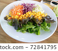 vegetable salad on a white plate 72841795