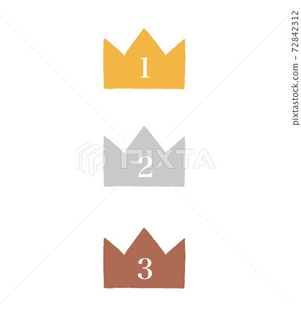 Ranking crown icon set 1st to 3rd - Stock Illustration [72842312] - PIXTA