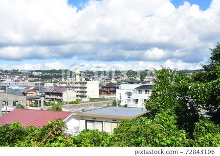 Scenery from the Senseki Line train window from Sendai Station to Tona Station Scenery from the Senseki Line train window from Sendai Station to Tona Station 72843106
