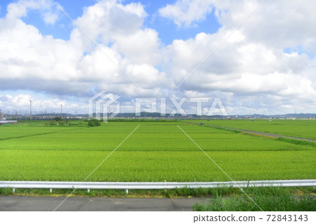 Scenery from the Senseki Line train window from Sendai Station to Tona Station Scenery from the Senseki Line train window from Sendai Station to Tona Station 72843143