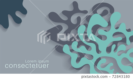 Abstract web templates with wavy cut out of paper layered shapes with realistic shadow. design vector background illustration Abstract web templates with wavy cut out of paper layered shapes with realistic shadow. design vector background illustration 72843180