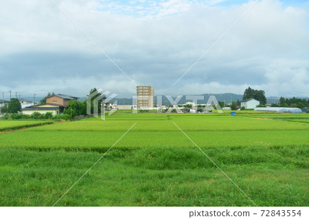 從福島站到仙台站的東北線列車窗口風景 從福島站到仙台站的東北線列車窗口風景 72843554
