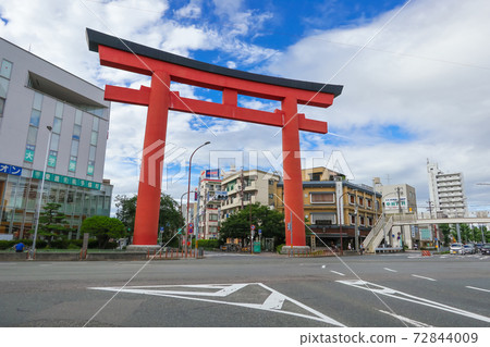 中村大鳥居豐國神社的入口 愛知縣名古屋市 照片素材 圖片 圖庫