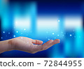Technology background with hand. for your Product. 72844955