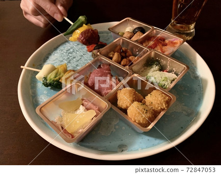 聚會開胃菜點菜照片素材 72847053