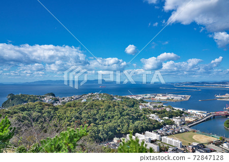 [從高津山展望台眺望賽加崎]和歌山縣和歌山市新和浦 72847128