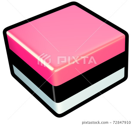 3D render of a cubic drop over white 3D render of a cubic drop over white 72847910