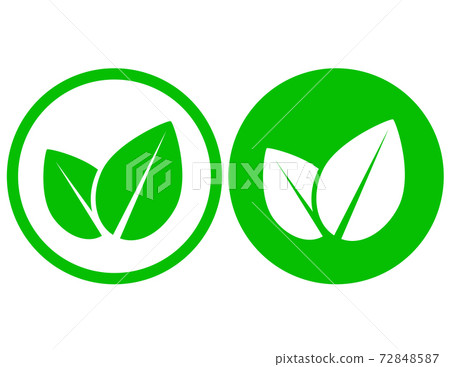 natural eco green leaves tea mint icon 72848587