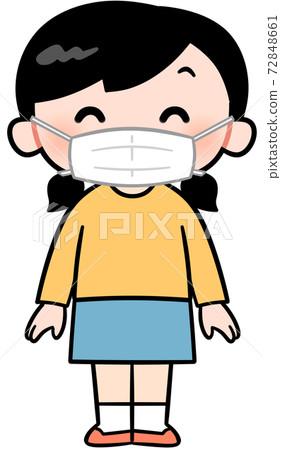 Girl wearing a mask (smile) Girl wearing a mask (smile) 72848661