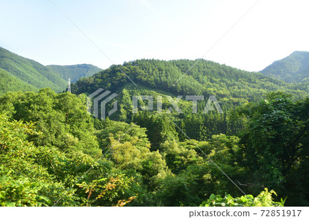 從郡山站到會津若松站的岩越西線列車窗口的風景 從郡山站到會津若松站的岩越西線列車窗口的風景 72851917