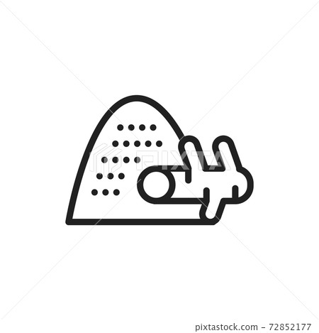 Turmeric Use Pictogram Organic turmeric powder line icon. Outline... - Stock Illustration ...