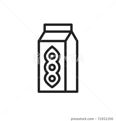 Organic soy milk line icon. Outline pictogram for web page. 72852200