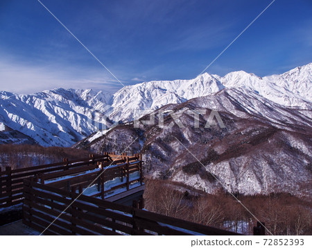 Hakuba mountain range distant view from Iwatake mountaintop terrace HAKUBA MOUNTAIN HARBOR Hakuba mountain range distant view from Iwatake mountaintop terrace HAKUBA MOUNTAIN HARBOR 72852393