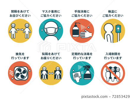 New coronavirus infection countermeasure poster set New coronavirus infection countermeasure poster set 72853429