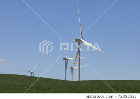 Wind turbines in north of Spain, community of Aragon. Wind turbines in north of Spain, community of Aragon. 72853615