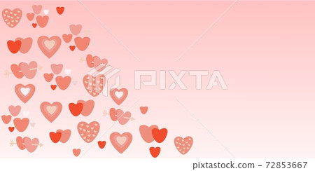 Background for St Valentines day card with hearts Flat vector illustration 72853667