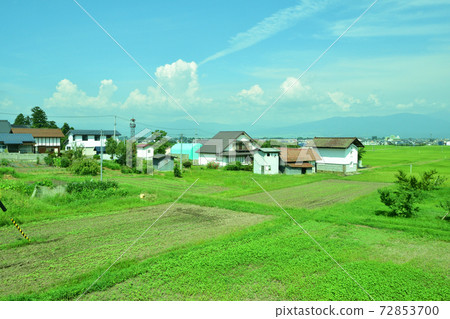 Scenery from the Tadami Line train window from Aizu-Kawaguchi Station to Aizu Station Scenery from the Tadami Line train window from Aizu-Kawaguchi Station to Aizu Station 72853700