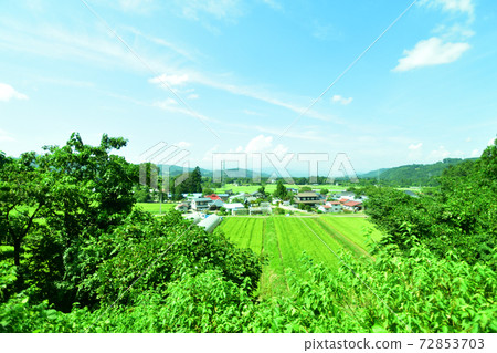 Scenery from the Tadami Line train window from Aizu-Kawaguchi Station to Aizu Station Scenery from the Tadami Line train window from Aizu-Kawaguchi Station to Aizu Station 72853703