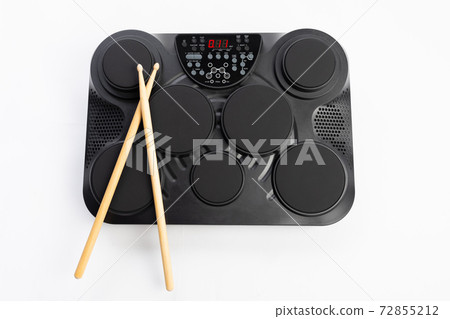 electronic drums portable music device, white background electronic drums portable music device, white background 72855212