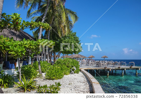 restaurant on the beach, Maldives 72856338