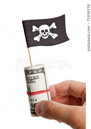 Pirate Flag and Dollar Pirate Flag and Dollar 72856558