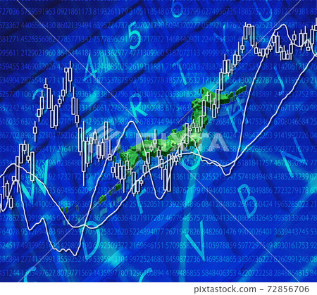 Keyboard Japan Map and Stock Market Keyboard Japan Map and Stock Market 72856706